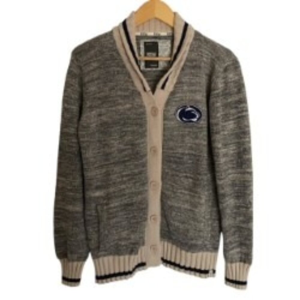 Gray and Cream Women's Cardigan